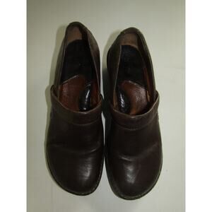 Børn Women’s Brown Leather Clogs Size 9 (EU 40.5) Comfort Slip-On Shoes